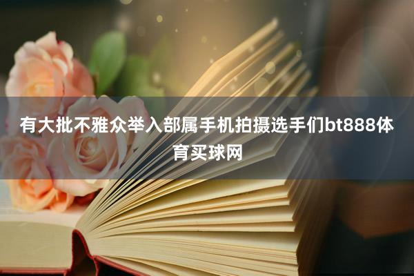 有大批不雅众举入部属手机拍摄选手们bt888体育买球网