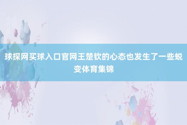 球探网买球入口官网王楚钦的心态也发生了一些蜕变体育集锦