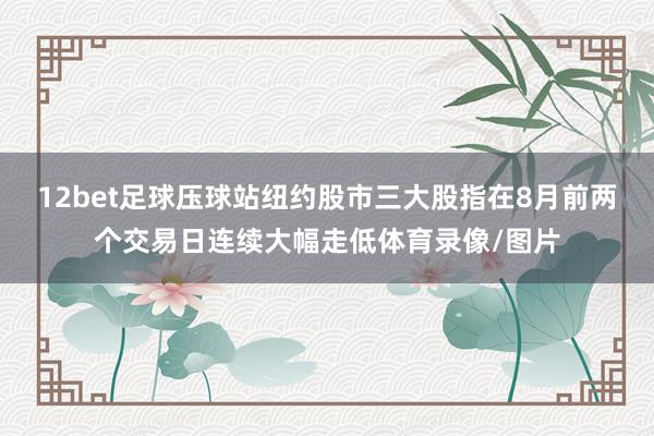 12bet足球压球站纽约股市三大股指在8月前两个交易日连续大幅走低体育录像/图片