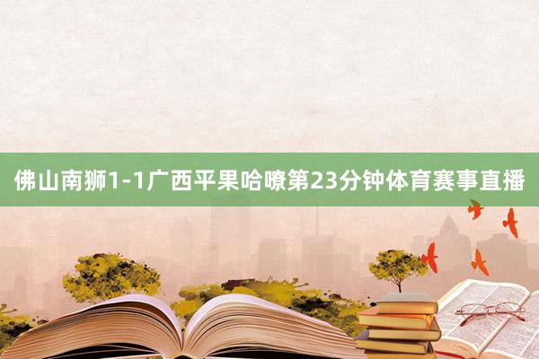 佛山南狮1-1广西平果哈嘹第23分钟体育赛事直播