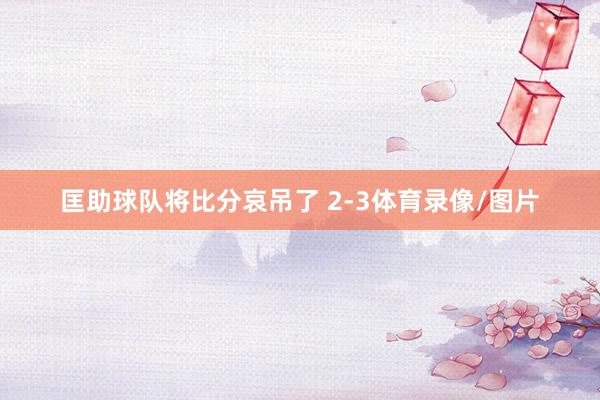 匡助球队将比分哀吊了 2-3体育录像/图片